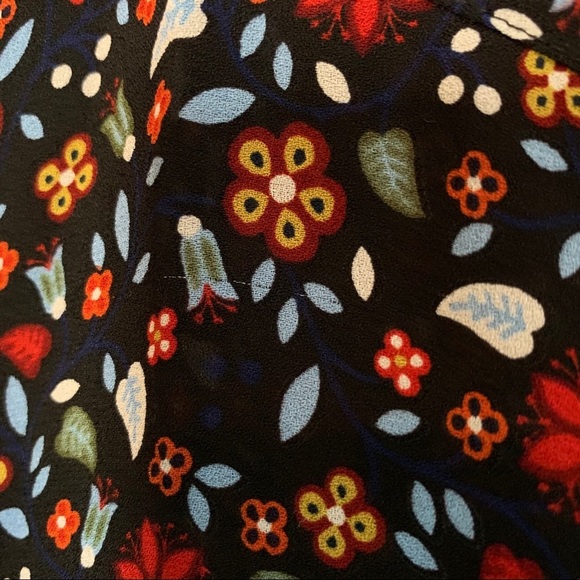 A.L.C. | black Rey Floral silk button down Top - Picture 7 of 8